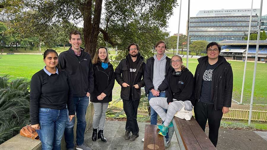 Left to right: Gargi, John, Sophia, Tim, Ben, Alice, and Justin (Celebrating Sophia's graduation, June 2022, USYD)