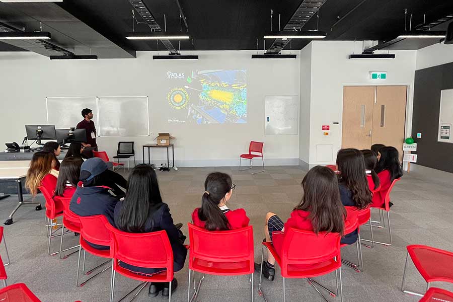 Students embark on a virtual tour of the ATLAS detector in Switzerland to probe the fundamental building blocks of matter